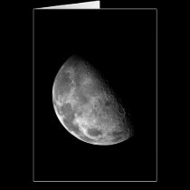 Black and White Half Moon Image cards