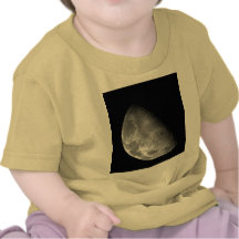 Black and White Half Moon Image Tee Shirts