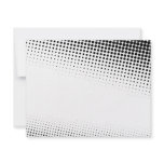 Black and White Halftone Dots Textured Personalized Invites