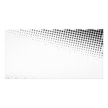 Black and White Halftone Dots Textured Photo Cards
