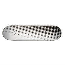 Black and White Halftone Skate Board Decks