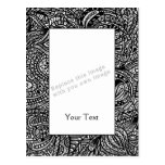 Black and white handpainted doodles post card