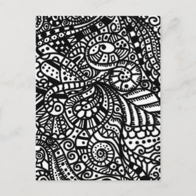This is a beautiful abstract whimsical hand drawn design with curls 