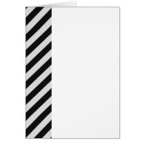 Black and White Hazard Stripes Textured Cards