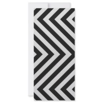 Black and White Hazard Stripes Textured Rack Card Design