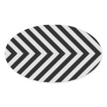 Black and White Hazard Stripes Textured Sticker