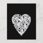 Black and White Heart. Patterned Heart Design. Flyer Design