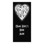Black and White Heart. Patterned Heart Design. Rack Card
