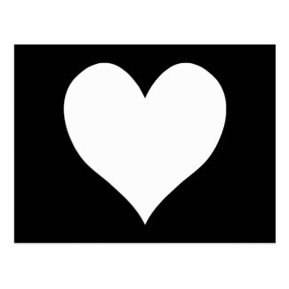 Black and White Heart Postcard