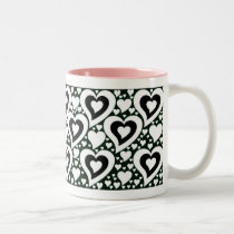 Black and White Hearts Mug