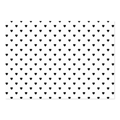 Black and White Hearts Pattern. Business Card Templates