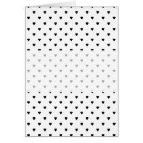 Black and White Hearts Pattern. Card