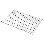 Black and White Hearts Pattern. Place Mats