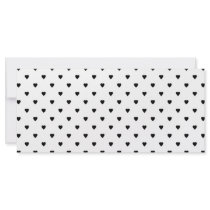 Black and White Hearts Pattern. Full Color Rack Card