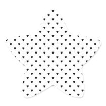 Black and White Hearts Pattern. Sticker