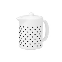 Black and White Hearts Pattern.