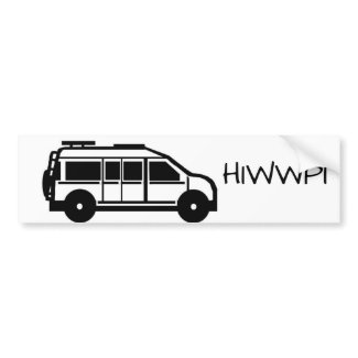 Black and White HIWWPI Bumper Sticker