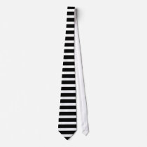 Black and White Horizontal Bars Tie