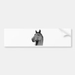 black and white horse bumper sticker