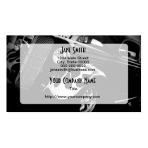 Black and White Hot Rod business cards