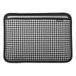 Black and White Houndstooth Macbook Air Sleeve