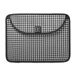 Black and White Houndstooth Macbook Pro Sleeve