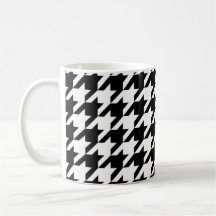 Black and White Houndstooth Mug