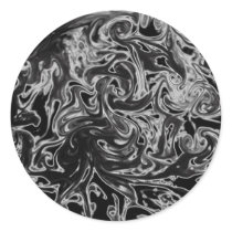 Black and White Ink Swirl stickers by ciararachel Black and White Ink Swirl stickers