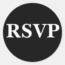 Black And White Invitation Seal Sticker