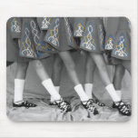 Black and White Irish Dancers Mousepad