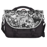 Black and white Japanese Koi tattoo art. Laptop Commuter Bag