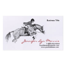 Black and White Jumer Horse Business Card