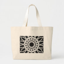 Black and White Kaleidoscope 2 Tote Bags