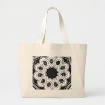 Black and White Kaleidoscope 4 Bag