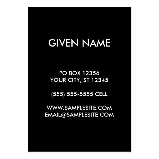 Black and White Keep Calm and Carry On Business Card Template (back side)