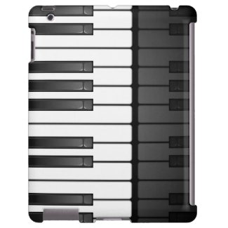 Black and White Keyboard Design iPad Case