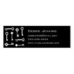 Black and White Keys Micro Business Cards business cards