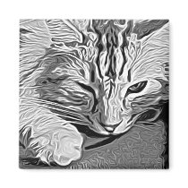 Black and White Kitty Fridge Magnets