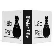 Black and White Lab Rat Science Binder
