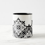 Black and White Lace Mug