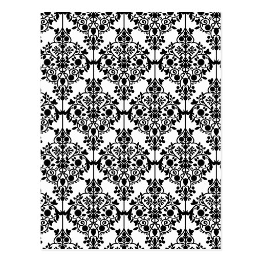 Black and White Lace Wallpaper Postcard Zazzle