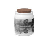Black and White lake Candy Jar