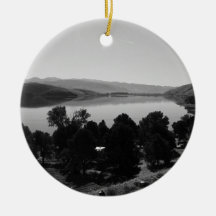 Black And White Lake Ornaments