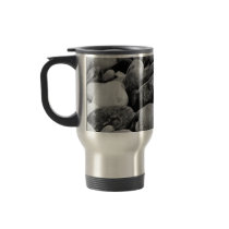 Black and White Lakeshore Beach Stones mugs