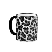 Black and White Leopard Print Coffee Mug