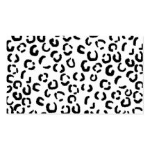 Black and White Leopard Print Pattern. Business Card