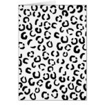 Black and White Leopard Print Pattern. Greeting Cards