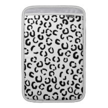 Black and White Leopard Print Pattern. Sleeve For MacBook Air