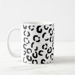 Black and White Leopard Print Pattern. Mugs