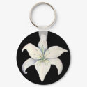 Black and White Lily keychains by Amarlis Black and White Lily keychains